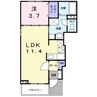 ベルボニ－トＡ 1LDKの間取り