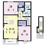 ソラール 2LDKの間取り