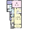 ハルレイ　Ｂ 1LDKの間取り