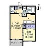ル・シエル・ブルー 1LDKの間取り