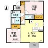 ルミエールK 2LDKの間取り