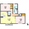 セジュール上野浦Ⅳ 2LDKの間取り