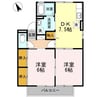 リビエールアン　C 2DKの間取り