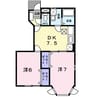 ラブリードーレＢ 2DKの間取り