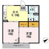 コーポ上本町 2DKの間取り