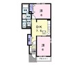 パレアナＡ 2DKの間取り