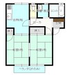 アメニティ横尾 2DKの間取り