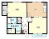 エーデルヴィラ 2DKの間取り