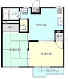 ラピタ横尾 2DKの間取り