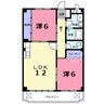 サンホープ府川 2LDKの間取り