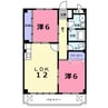サンホープ府川 2LDKの間取り