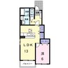 フローレンスⅡＢ 1LDKの間取り