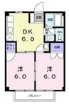 レグルスＢ 2DKの間取り
