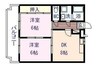 メゾンゆき 2DKの間取り