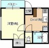 駒金屋6 1DKの間取り