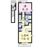 カーサフェリーチェＡ 1LDKの間取り