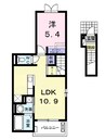 パストーソ　Ⅰ 1LDKの間取り