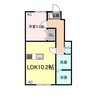 ミステール 1LDKの間取り