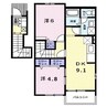 アップロードＢ 2DKの間取り