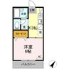 アネックス大和　B棟 1Kの間取り