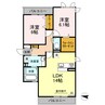 ヴィルヌーヴアン 2LDKの間取り