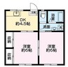 パークハイツたちばな 2DKの間取り