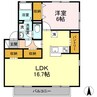 ラポール日吉台A 1LDKの間取り