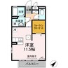 リビングタウン福山東　Ｂ棟 1Rの間取り