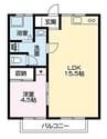 CASA西新涯　B 1LDKの間取り