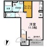 フレッチェ・ボスコⅡ 1Rの間取り
