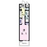 ローズエスペランサ 1Kの間取り