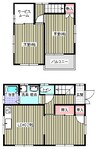 洲崎ハイツ 2LDK+Sの間取り