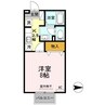 セジュール桜馬場 1Kの間取り