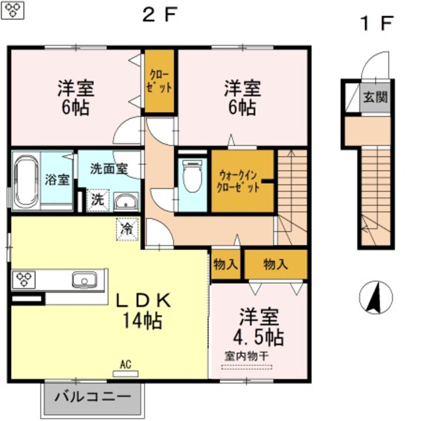 間取図 ヴィラ・ラシュレ　Ｂ棟