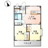 ルーエンビレッジＢ 2LDKの間取り