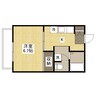 ドミール土屋 1Kの間取り
