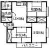 ファミーユ新涯 F 3DKの間取り