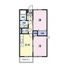 ベルシティ 2DKの間取り
