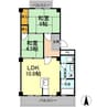 パルコ長和島 2LDKの間取り