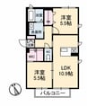シャーメゾンTOKIWA 2LDKの間取り