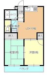 コーシンハイツ 2LDKの間取り