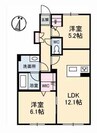シャーメゾンファンスタ 2LDKの間取り