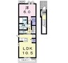 フィールド・サンＣ 1LDKの間取り