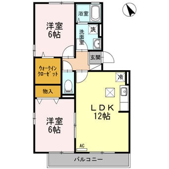 間取図 グレイス　スクエア新涯5　B棟