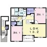 サンリット・スクエアＧ 2LDKの間取り