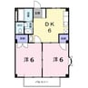 レグルスＡ 2DKの間取り