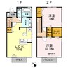 山陽本線（中国）/東福山駅 徒歩19分 1-2階 築17年 2LDKの間取り