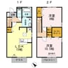 ウィルコート引野 2LDKの間取り
