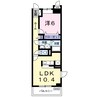 ベルフロンテ 1LDKの間取り