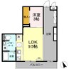 ローゼスポート港町　Ａ棟 1LDKの間取り